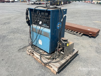 1979 Miller SYNCROWAVE 350 Skid-Mounted Multi-Process معدة لحام كهربائي