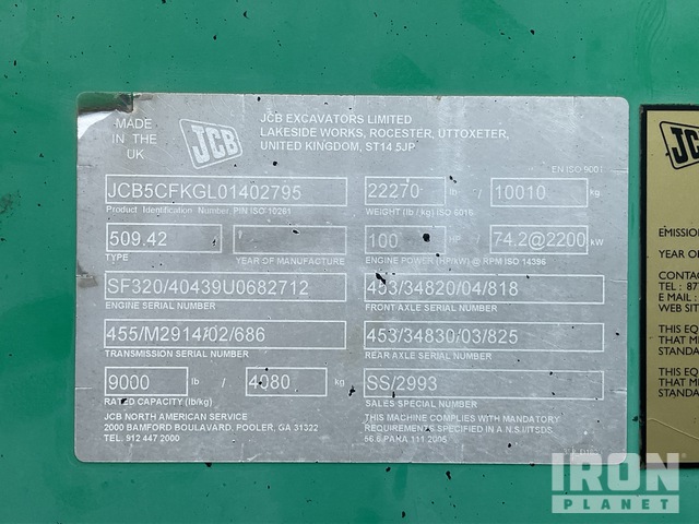 MANIPULADOR 2012 JCB