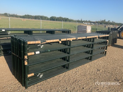 Quantity of (16) 2024 BYT MRG160 15 ft 6 in x 4 ft Heavy Duty Magnum Ranch 2-3/8 Tubing Livestock Gate (Unused)
