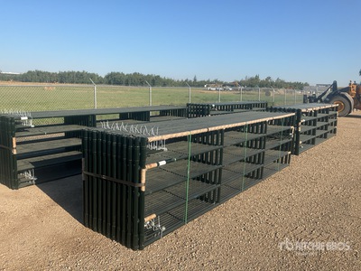 Quantity of (24) 2025 BYT RG04 15 ft 4 in x 4 ft 1-5/8 tubing Ranch 1-5/8 Tubing Livestock Gate (Unused)