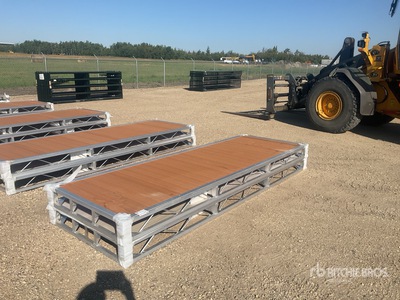 Quantity of (2) 2024 BYT BDF412 4 ft x 12 ft Aluminum Boat Dock Section Kit (Unused)
