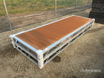 Quantity of (2) 2024 BYT BDF412 4 ft x 12 ft Aluminum Boat Dock Section Kit (Unused)
