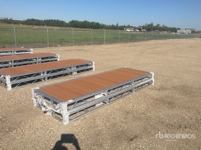 Quantity of (2) 2024 BYT BDF412 4 ft x 12 ft Aluminum Boat Dock Section Kit (Unused)