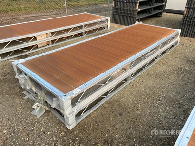 Quantity of (2) 2024 BYT BDF412 4 ft x 12 ft Aluminum Boat Dock Section Kit (Unused)