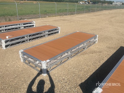 Quantity of (2) 2024 BYT BDF412 4 ft x 12 ft Aluminum Boat Dock Section Kit (Unused)