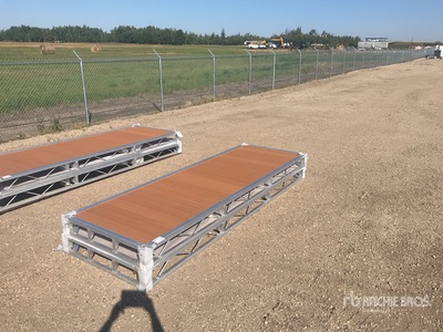 Quantity of (2) 2024 BYT BDF412 4 ft x 12 ft Aluminum Boat Dock Section Kit (Unused)