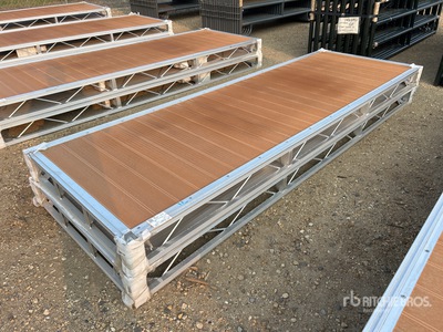 Quantity of (2) 2024 BYT BDF412 4 ft x 12 ft Aluminum Boat Dock Section Kit (Unused)