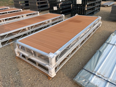Quantity of (2) 2024 BYT BDF412 4 ft x 12 ft Aluminum Boat Dock Section Kit (Unused)
