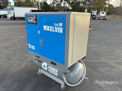 2024 Power System Kelvin 7.5 44 cfm 270 L Rotary Screw Luftkompressor