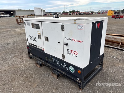 2021 Wacker Neuson G50 38 kW Skid-Mounted Generator Set