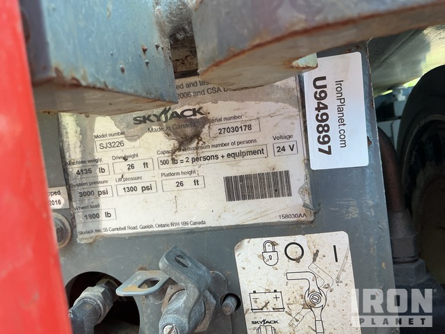 ELEVADOR TIJERA 2016 SKYJACK SJIII3226