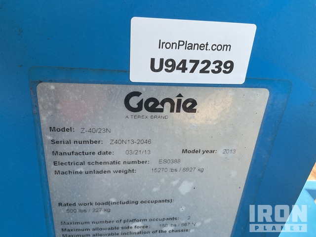ELEVADOR ARTICULADO 2013 GENIE Z4023N