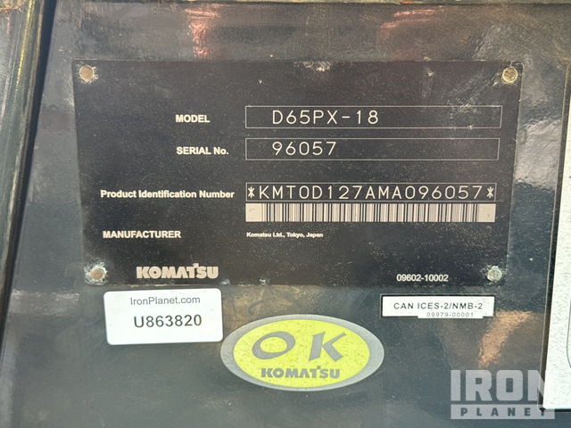 TOPADOR FRONTAL 2022 KOMATSU D65PX18