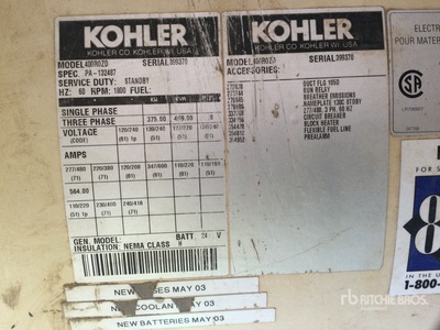 1997 Kohler 400R0ZD Generatore