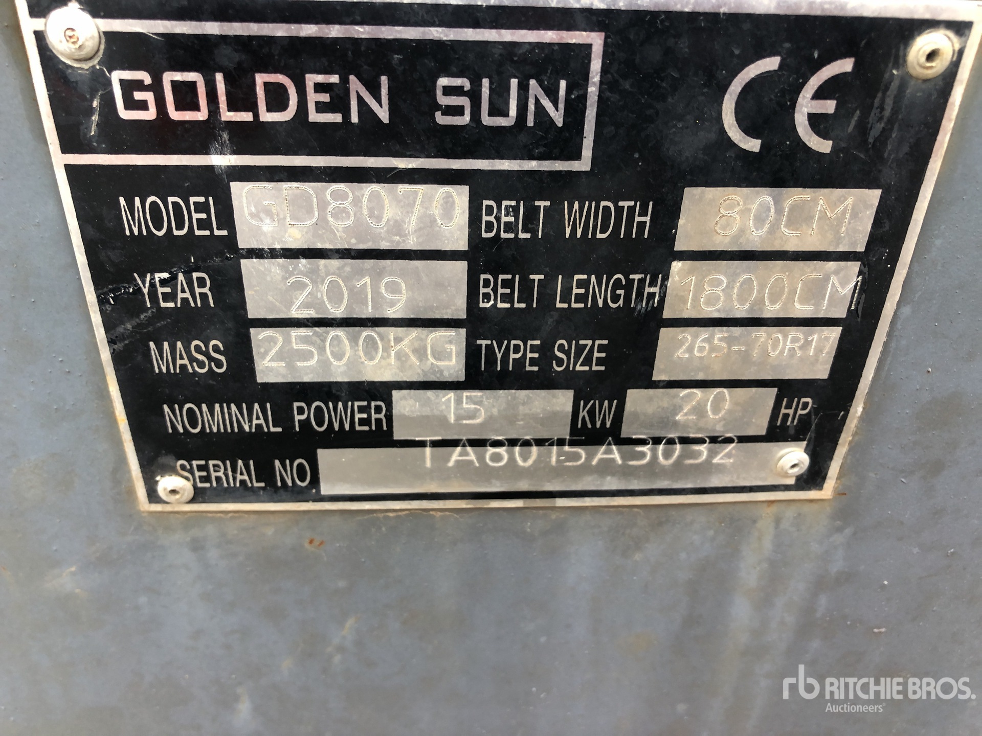 2019 GOLDEN SUN GD8070 36 in x 60 ft Portable Stacking Nastro trasportatore materiale