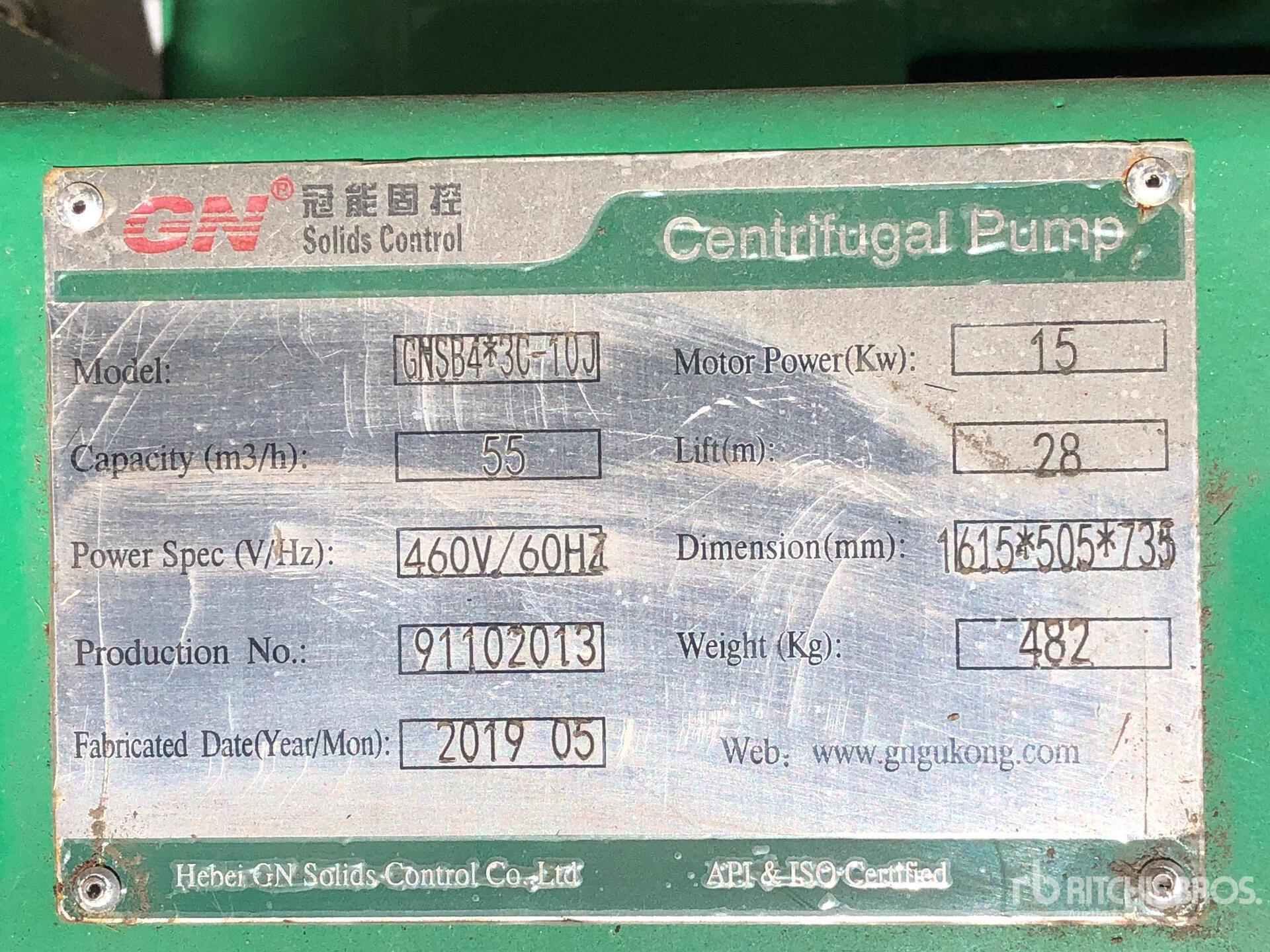 2019 GN Solid Control GNSB43C10J Pompa centrifuga