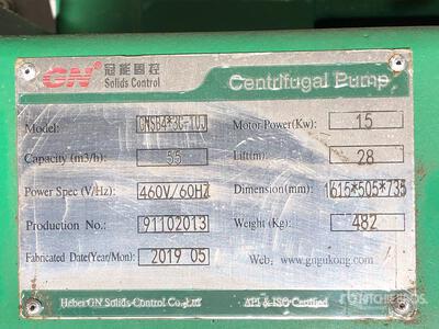2019 GN Solid Control GNSB43C10J Centrifugal Pump