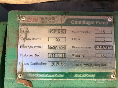 2019 GN Solid Controls GNSB43C10J Centrifugal Pump