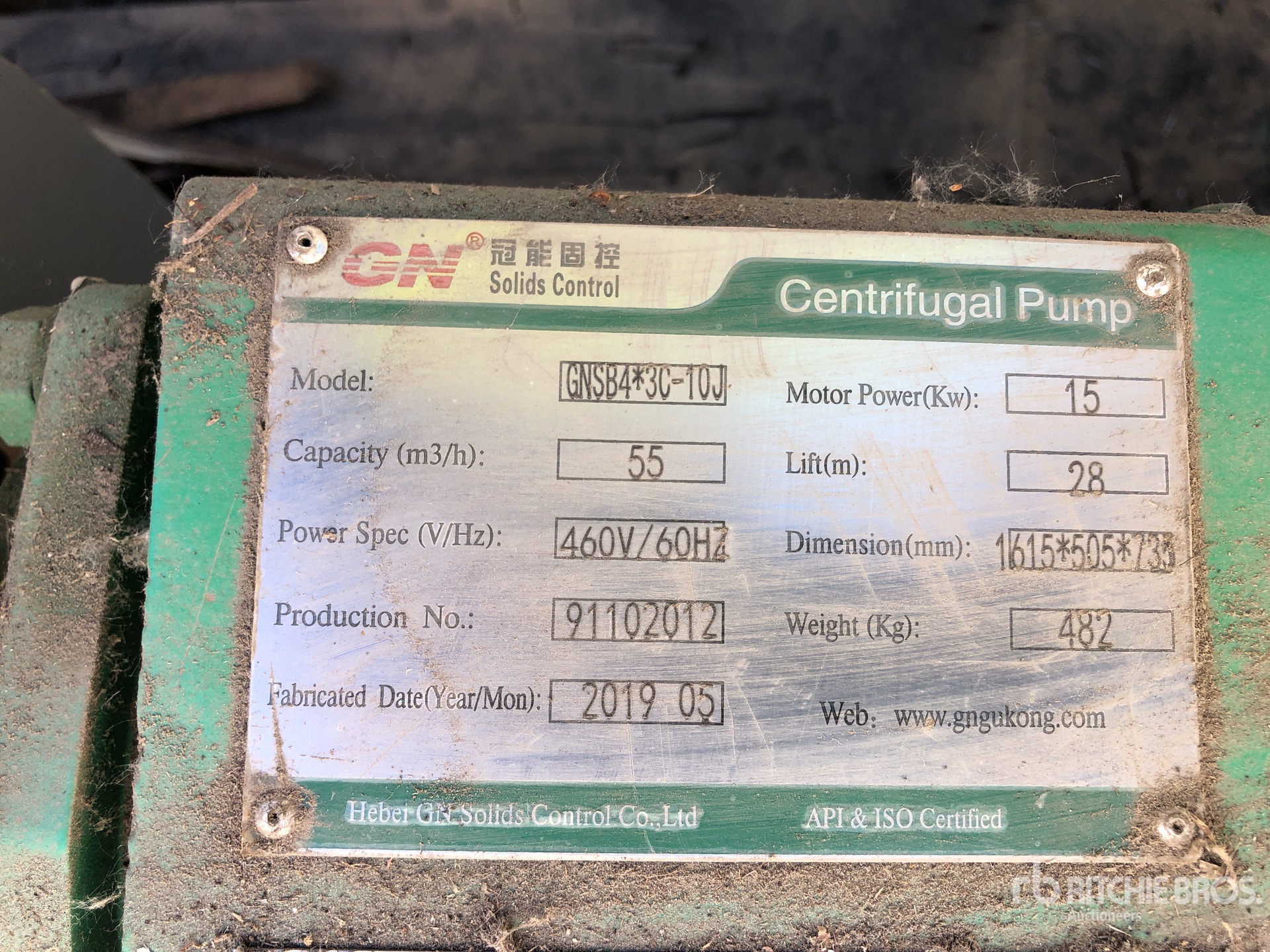 2019 GN Solid Control GNSB43C10J Pompa centrifuga