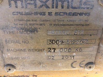 2011 Maximus 512 Tracked Siebanlage