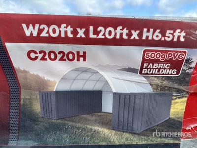 C2020H 20 ft x 20 ft w/ Back Wall Abri de Conteneurs (Unused)