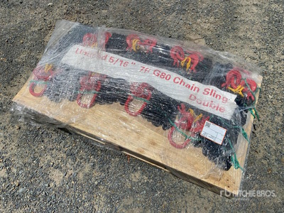 Quantity of (8) 2025 Suihe DLS 7 ft G80 Double Leg Chain Sling (Unused)