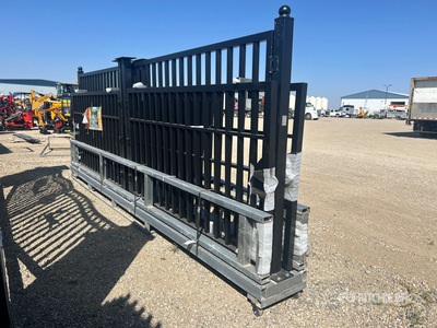 Quantity of (3) 2025 Suihe NFG-20FC-3 20 ft x 5 ft Wrought Iron Bi-Parting Driveway Gate (Unused)