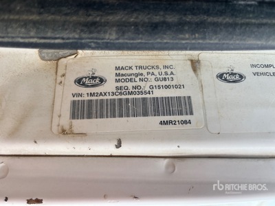 2016 Mack GU813 Mixer Truck