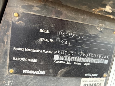 2014 Komatsu D65PX-17 Tractor de cadenas