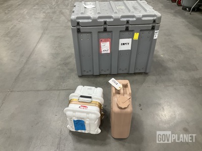 (7) Assorted Storage Cases & (13) Fuel Dispensing Cans