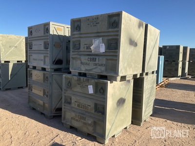 (8) Plastics Research Palcon Pallet Containers