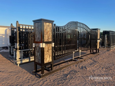 2025 Suihe NFG-20FGP-E 20 ft Wrought Iron Bi-Parting Driveway Gate (Unused)