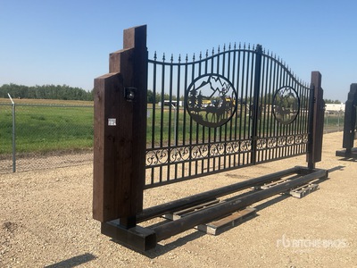 19 ft x 8 ft 10 in Steel Bi-Parting Puerta de entrada (Unused)