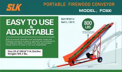 2025 SLK FC500 20 in x 30 ft Portable Firewood Taśmociąg (Unused)