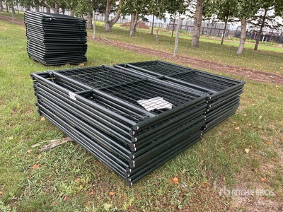 Quantity of (24) 2025 BYT MSRG06 6 ft x 4 ft Steel Mesh Ranch Vee Poort (Unused)