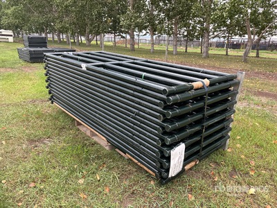 Quantity of (16) 2024 BYT MRG100 10 ft x 4 ft Steel Heavy Duty Magnum Ranch Livestock Gate (Unused)