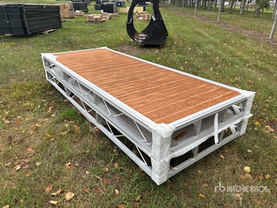 Quantity of (2) 2024 BYT BDF410 4 ft x 10 ft Aluminum Boat Dock Section Kit (Unused)