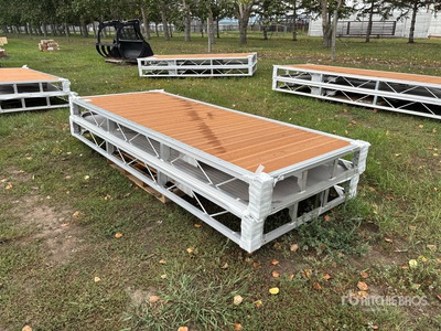 Quantity of (2) 2024 BYT BDF410 4 ft x 10 ft Aluminum Boat Dock Section Kit (Unused)