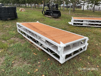 Quantity of (2) 2024 BYT BDF410 4 ft x 10 ft Aluminum Boat Dock Section Kit (Unused)