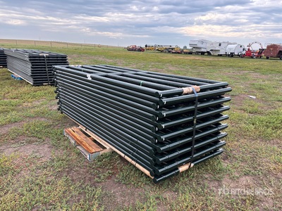 Quantity of (16) 2024 BYT MRG100 10 ft x 4 ft Steel Heavy Duty Magnum Ranch Livestock Gate (Unused)