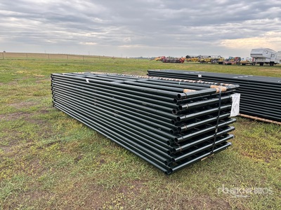 Quantity of (16) 2024 BYT MRG160 16 ft x 4 ft Steel Heavy Duty Magnum Ranch Livestock Gate (Unused)