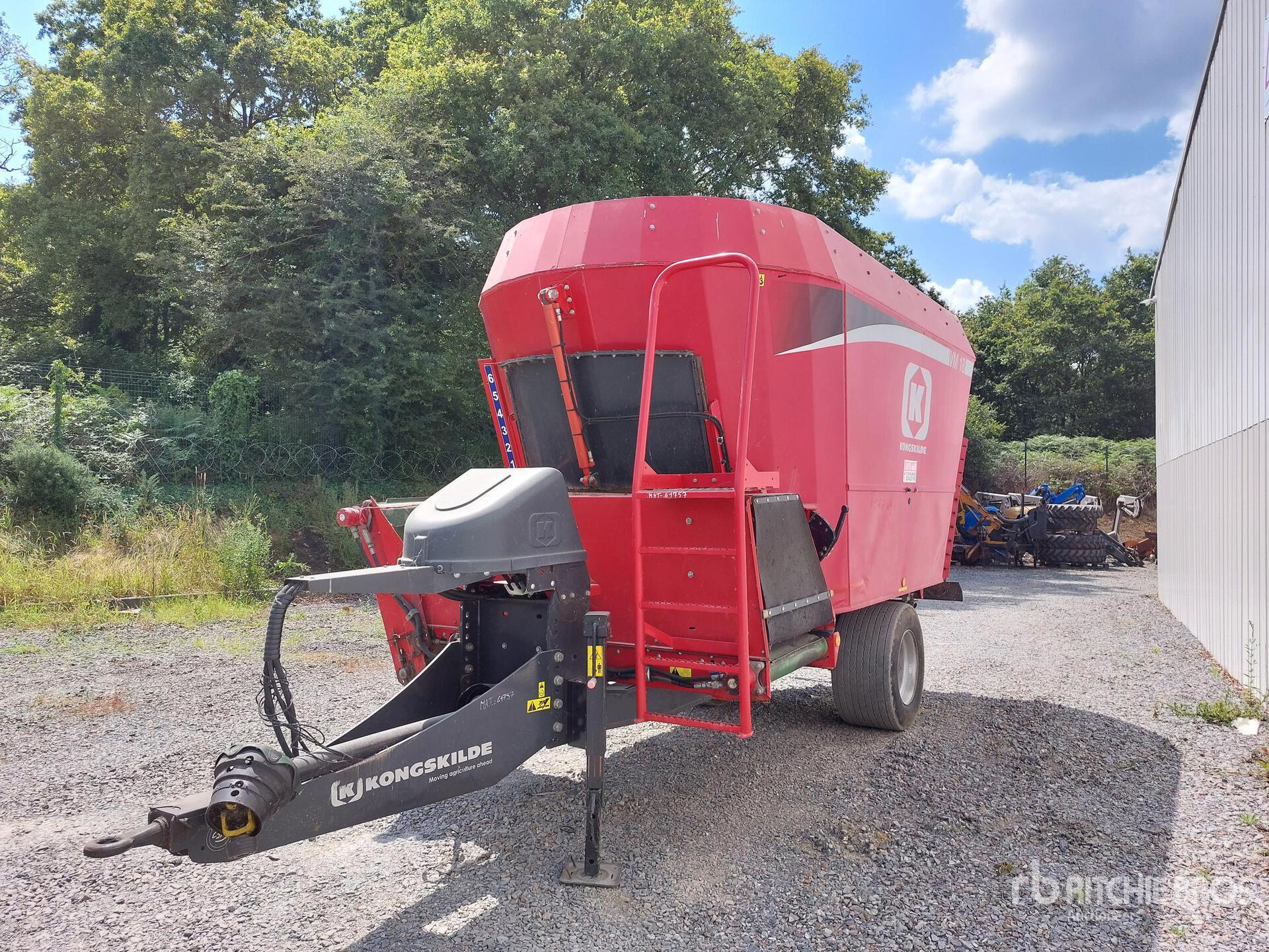 2017 Kongskilde VM 18 Melangeuse Distributrice 1 Essieu S/A Chariot d'alimentation