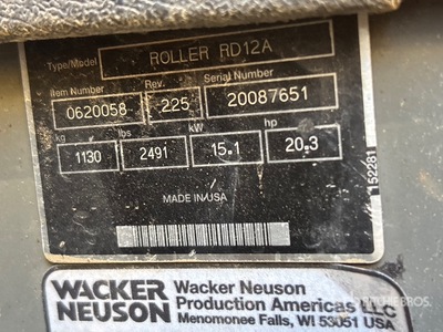 Wacker Neuson RD12A Double Drum Roller