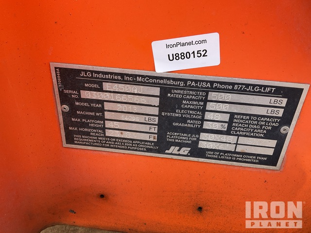 ELEVADOR ARTICULADO 2013 JLG E450AJ