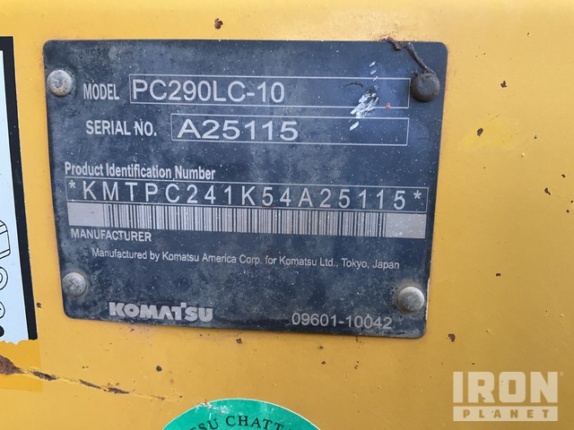 EXCAVADORA 2012 KOMATSU PC290LC10