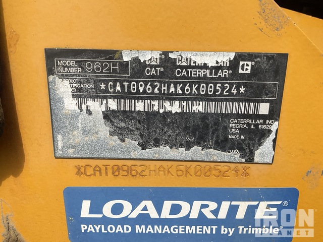 CARGADOR FRONTAL 2011 CATERPILLAR 962H