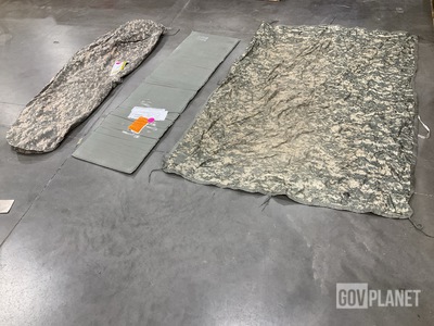 (34) ICS Improved Combat Shelters, (14) Sleeping Mats & Assorted Items