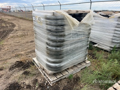 Quantity of (60) 4 in Rubber Capped Steel Packer Wheels