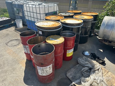 Quantity of (7) 55 Gallon Drums ادوات صناعية متنوعة