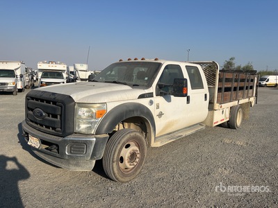 2012 Ford F-550 4x2 Crew Cab Flatbed Truck